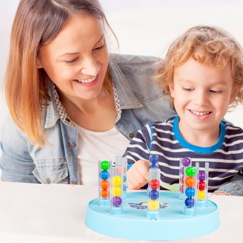 ของเล่นการเรียนรู้สีสําหรับเด็กของเล่นจับคู่แบบโต้ตอบด้วยลูกปัดที่มีสีสันการศึกษาจับคู่และนับของเล่น - รูปที่ 3