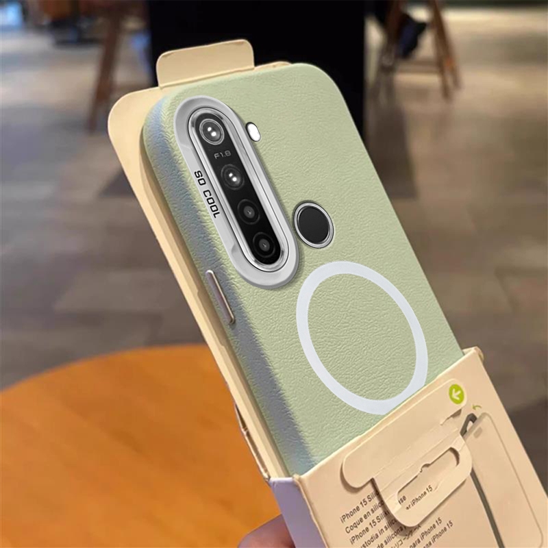 FOR เคส กรณีจาก realme 5 realme C3 realme 5i 6i 5 pro สำหรับปลอกซอฟแวร์ใหม่ตึกระฟ้าไร้สายแม่เหล็กสิ่งที่แนบมา SPBSWX01