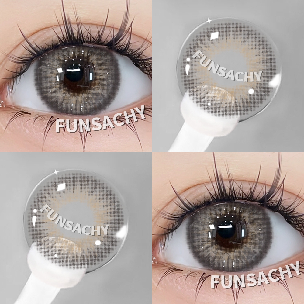 ค่าสายตา 0.00~-800 Manila คอนแทคเลนส์สายตาสั้น เทา สีน้ำตาล ธรรมชาติ ตอนแทคเลนส์สายตา ส่งไวจากไทย