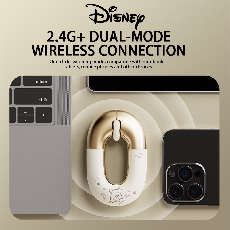 เมาส์ไร้สาย Disney QS-MS06 การเชื่อมต่อที่เสถียร กันเหงื่อ สบาย รู้สึกลายน่ารัก - รูปที่ 3
