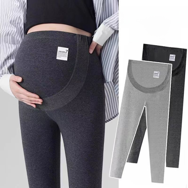 แม่ & เด็ก 100กิโลกรัม ขนาดใหญ่ฤดูใบไม้ผลิฤดูใบไม้ร่วงกางเกงคนท้องบ้านกางเกงการตั้งครรภ์ เลกกิ้ง การตั้งครรภ์ยกกางเกงท้อง