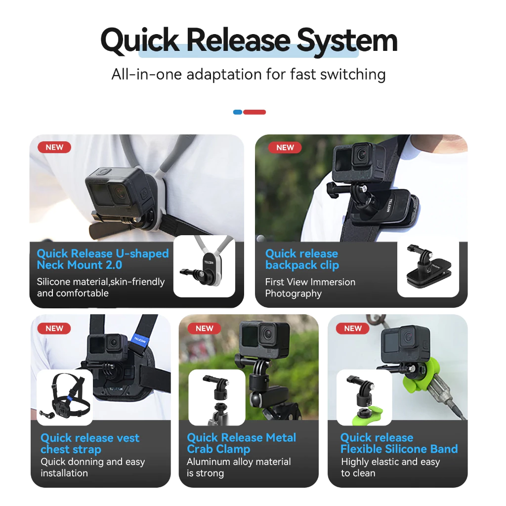 ขายึดคล้องคอ Neck Camera Holder Mount for GoPro Hero 13/12/11/10/9/8/7/6/5/4 และโทรศัพท์ ทุกรุ่น วัสดุABS thumbnail 3
