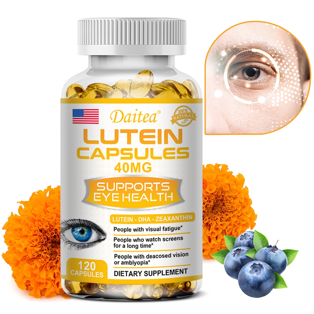 Daitea Eye Complex มีลูทีนและซีแซนธิน รองรับสุขภาพดวงตา ปรับปรุงการมองเห็นและสารต้านอนุมูลอิสระ 30/60/120 แคปซูล