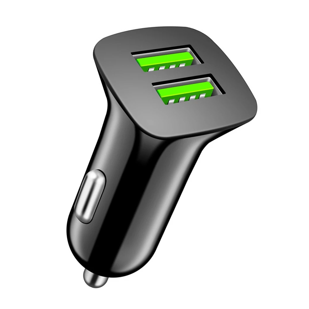 คุณได้รับ ของขวัญ 1 ชิ้น，สายซิลิโคนสำหรับมัดรวมสายชาร์จ，Universal Mini Square Dual USB Charger Car 5V 3.1A Fast Charger
