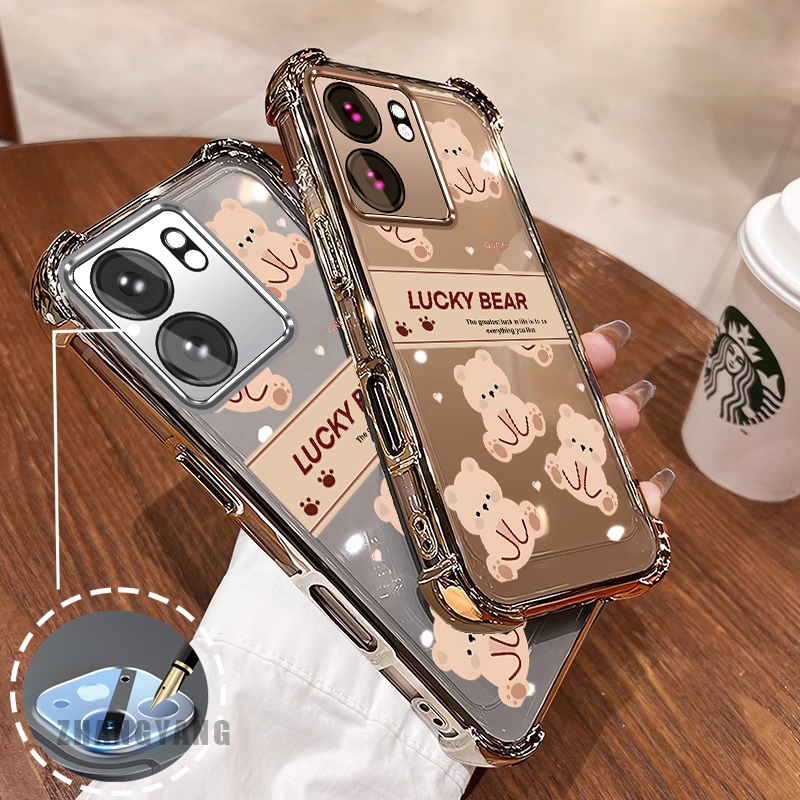 เคสสําหรับ infinix smart 9 hot 50i Super anti drop electroplated เคสโทรศัพท์ความงาม Lucky Bear ดีไซน์ใหม่รูปแบบ TPU soft case