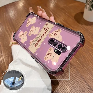 สําหรับ OPPO A5 2020 A9 2020 Super anti drop เคสโทรศัพท์ไฟฟ้าความงาม Lucky Bear ออกแบบใหม่รูปแบบ TPU soft case