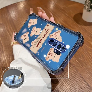 สําหรับ OPPO A5 2020 A9 2020 Super anti drop เคสโทรศัพท์ไฟฟ้าความงาม Lucky Bear ออกแบบใหม่รูปแบบ TPU soft case
