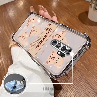 สําหรับ OPPO A5 2020 A9 2020 Super anti drop เคสโทรศัพท์ไฟฟ้าความงาม Lucky Bear ออกแบบใหม่รูปแบบ TPU soft case