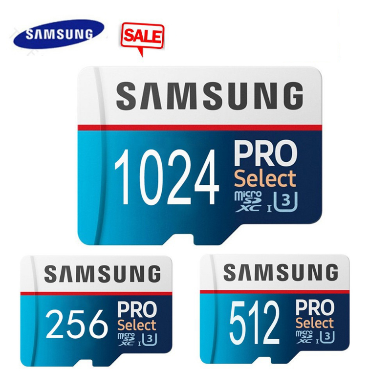 Samsung PRO เลือกการ์ด Micro SD, 4GB 32GB 64GB 128GB 256GB 512GB 1TB TF U3 การ์ดหน่วยความจํา