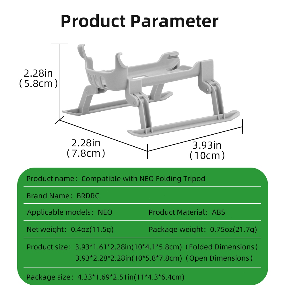 เข้ากันได้กับ DJI NEO Booster ขาตั้งกล้องบิน Landing Gear NEO พับเลื่อนขาตั้งกล้อง Booster Protector