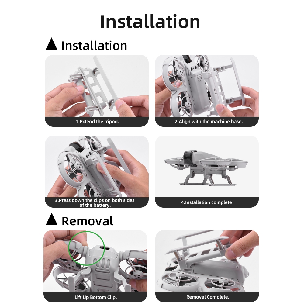 เข้ากันได้กับ DJI NEO Booster ขาตั้งกล้องบิน Landing Gear NEO พับเลื่อนขาตั้งกล้อง Booster Protector