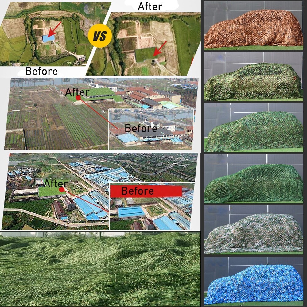2เมตรx 2เมตร/4เมตรx 2เมตรล่าสัตว์ทหารพรางตาข่ายป่าไม้กองทัพการฝึกอบรมพรางตาข่ายปกรถเต็นท์shadeตั้งแคมป์กันสาด - รูปที่ 4