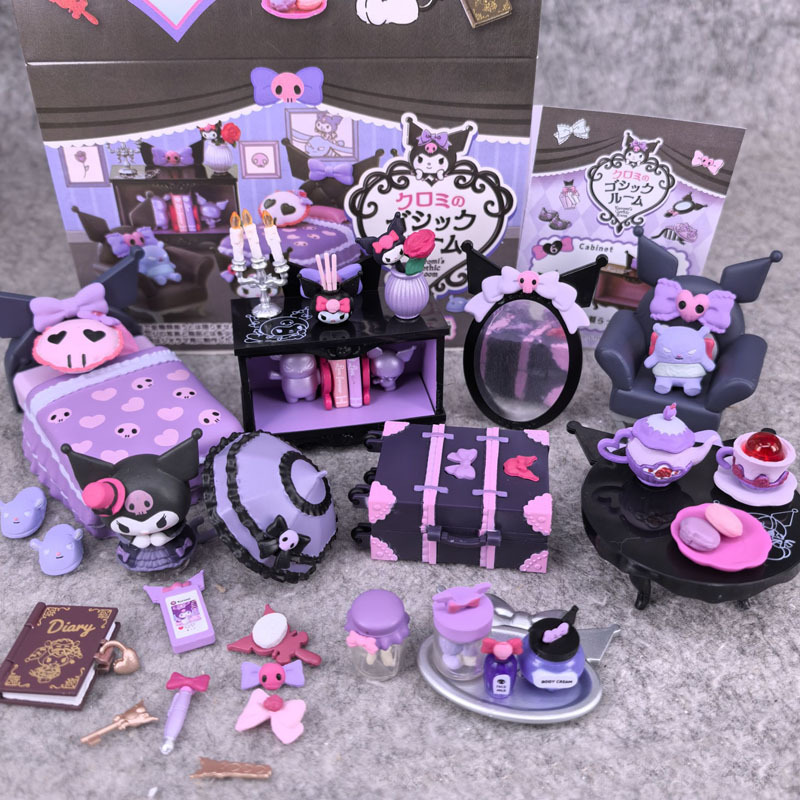 8 ชิ้น Sanrio Kuromi แต่งหน้า Room Werewolf Series High-Looking Action Figure ตุ๊กตาอะนิเมะ Surprise