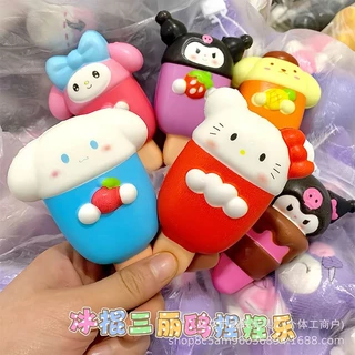 💖ของเล่นบีบสกุชชี่ รูปการ์ตูนแมวน่ารัก เหมาะกับเล่นคลายเครียด สําหรับตกแต่งห้องนอน สํานักงาน-Kuromi bdsm toy