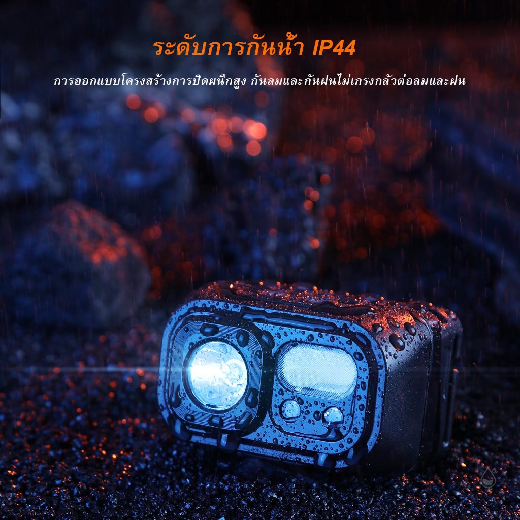 SUPERFIRE RT30 LED ไฟฉายคาดหัว LED ชาร์จใหม่ได้ 2000mAh ไฟฉายคาดหัว ไฟฉายสีแดง ระยะไกล แสงสีขาว