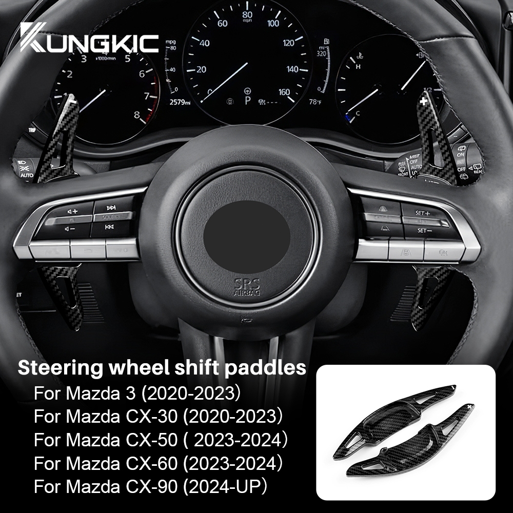Mazda พวงมาลัย Shift Paddles สําหรับ Mazda CX-30 CX-3 CX-60 CX-90 CX-50 อุปกรณ์เสริมการปรับเปลี่ยน