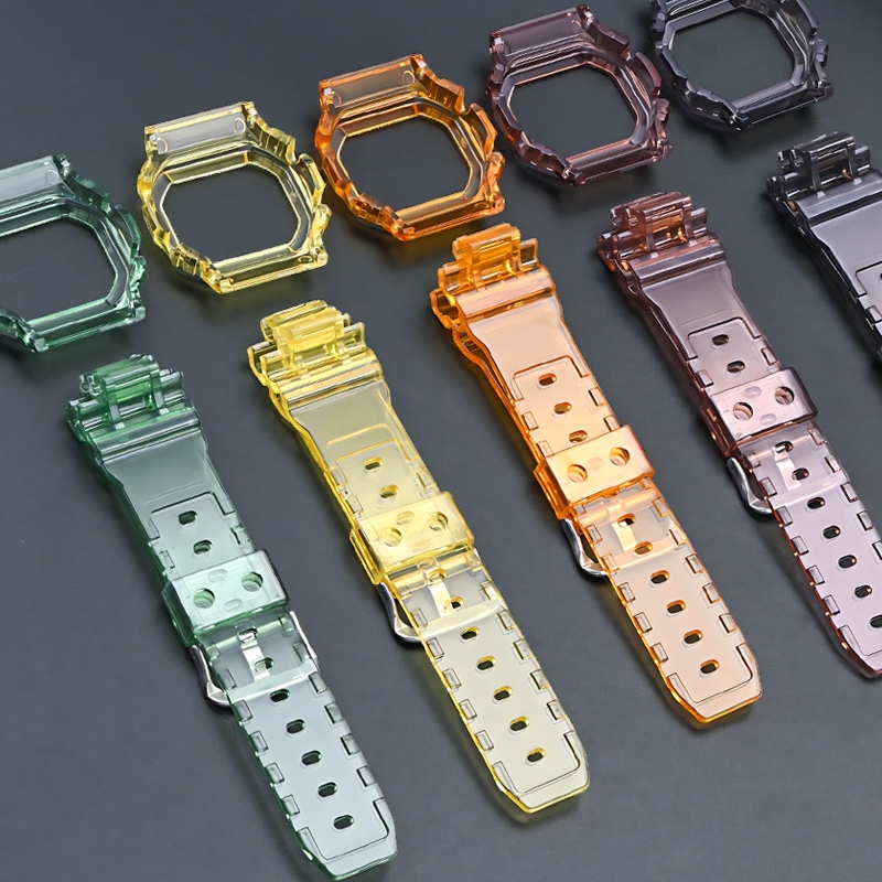 สายนาฬิกาข้อมือเรซิ่น พร้อมเคส สําหรับ Casio G-Shock DW-5600 5000 5030 5025 GW-M5610 M5600 G-5600 GLX-5600