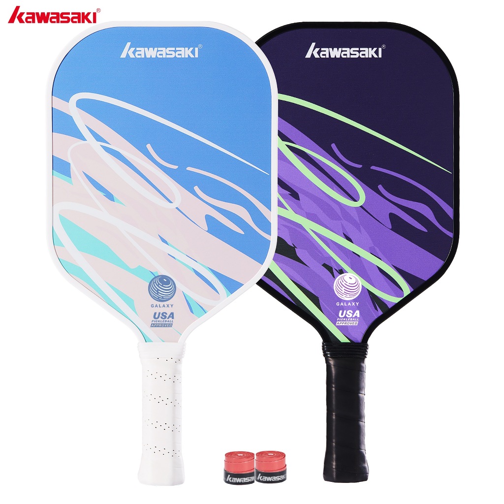 KAWASAKI คาวาซากิ Pickleball Paddle GALAXY&AURORA 220g ไฟเบอร์กลาส Pickle Racket สําหรับผู้เริ่มต้นโจมตี