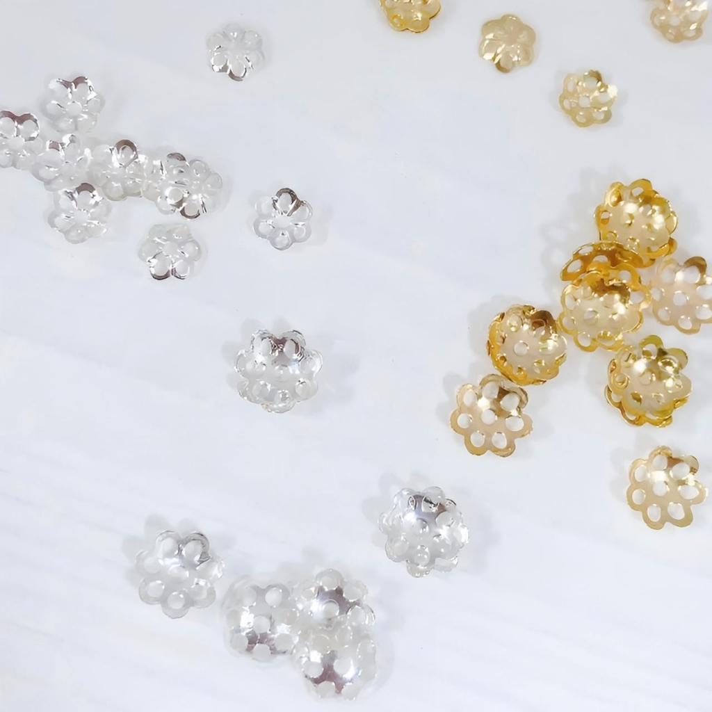 A0060 [สีเดียวกว่า 100 ชิ้นแถม 50 ฟรี] กระเป๋าหมวกดอกไม้แฮนด์เมด diy 14K Gold-Packed Retention Hollo