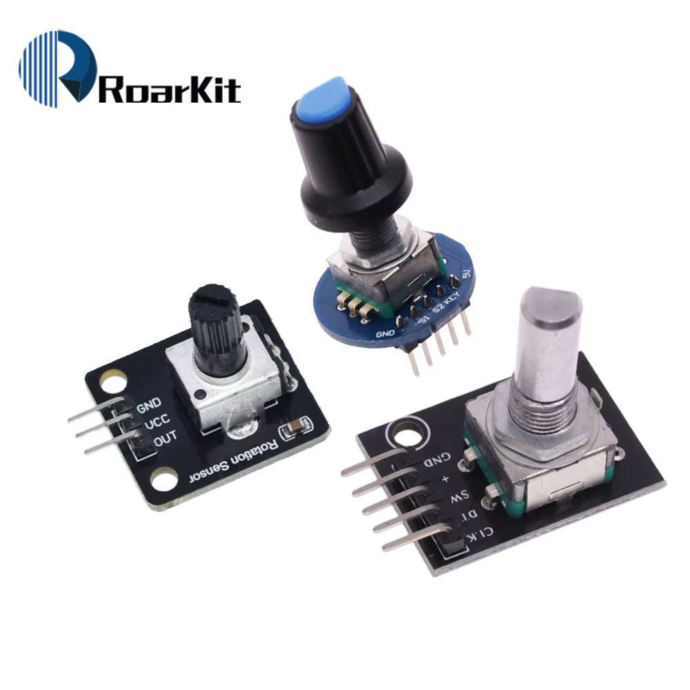 360 องศา Rotary Encoder โมดูลโรตารี Potentiometer Analog Knob โมดูลสําหรับ Arduino KY-040 RV09 Rotar