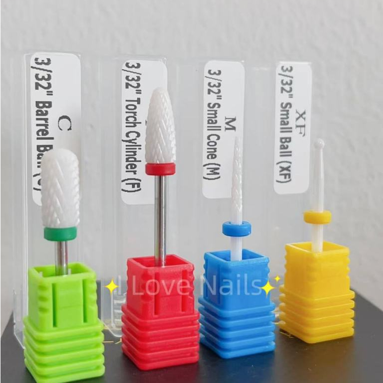 พร้อมส่ง✅ fiona nail 4 รุ่น หัวเจียรเซรามิค เจียหน้าเล็บ มีหลายทรง สำหรับเจียรเล็บ แบบแยกหัว