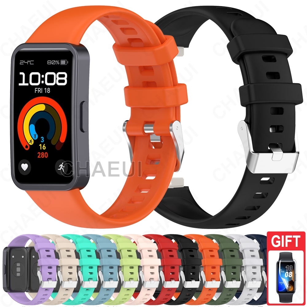 สายรัดซิลิโคนเปลี่ยนสายนาฬิกาแบบสปอร์ตแบบนุ่มสําหรับ Huawei Band 10 9 8