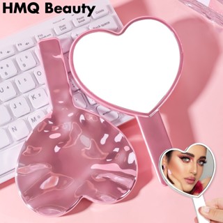 กระจกมือรูปหัวใจมือถือกระจกแต่งหน้าสําหรับแต่งหน้าของผู้หญิง…