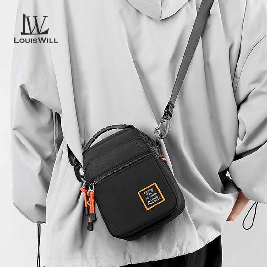 Louiswill กระเป๋าสะพายข้าง ขนาดเล็ก กันน้ํา สําหรับผู้ชาย และผู้หญิง