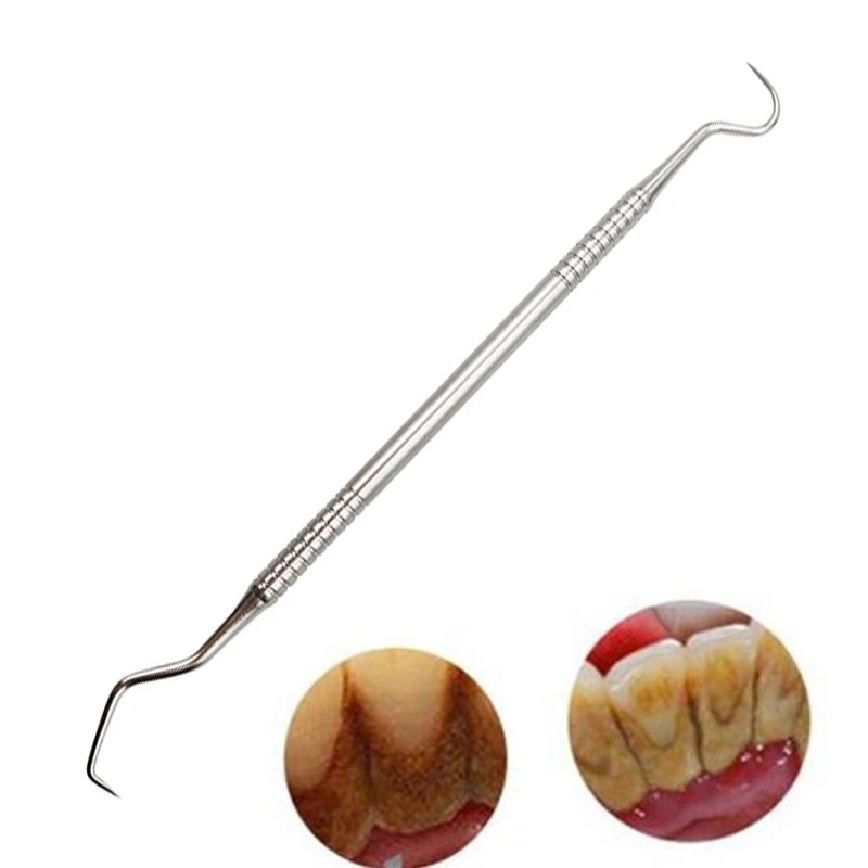 1/3/5 ชิ้น/ทันตแพทย์ทําความสะอาดฟันสุขอนามัย Explorer Probe Hook Pick สแตนเลสปลายคู่เครื่องมือทันตกรรม