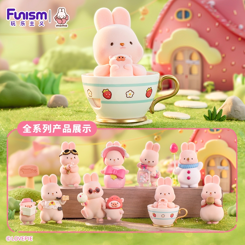 ⚡เตรียมการจัดส่ง⚡กล่องสุ่ม MOMO Touch Rabbit Strawberry Town Playism