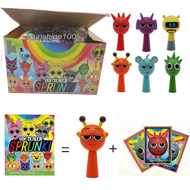 24 ชิ้น/เซ็ต Sprunki ตัวเลข Incredibox ของเล่นตุ๊กตาการ์ด Figurines Oren Wenda Jevin เครื่องประดับเด