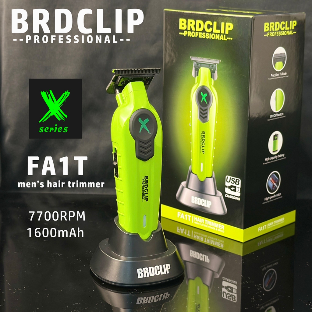 BRDCLIP FA1T Professional Hair Trimmer Finish Machine Barber Clipper พร้อมแท่นชาร์จ