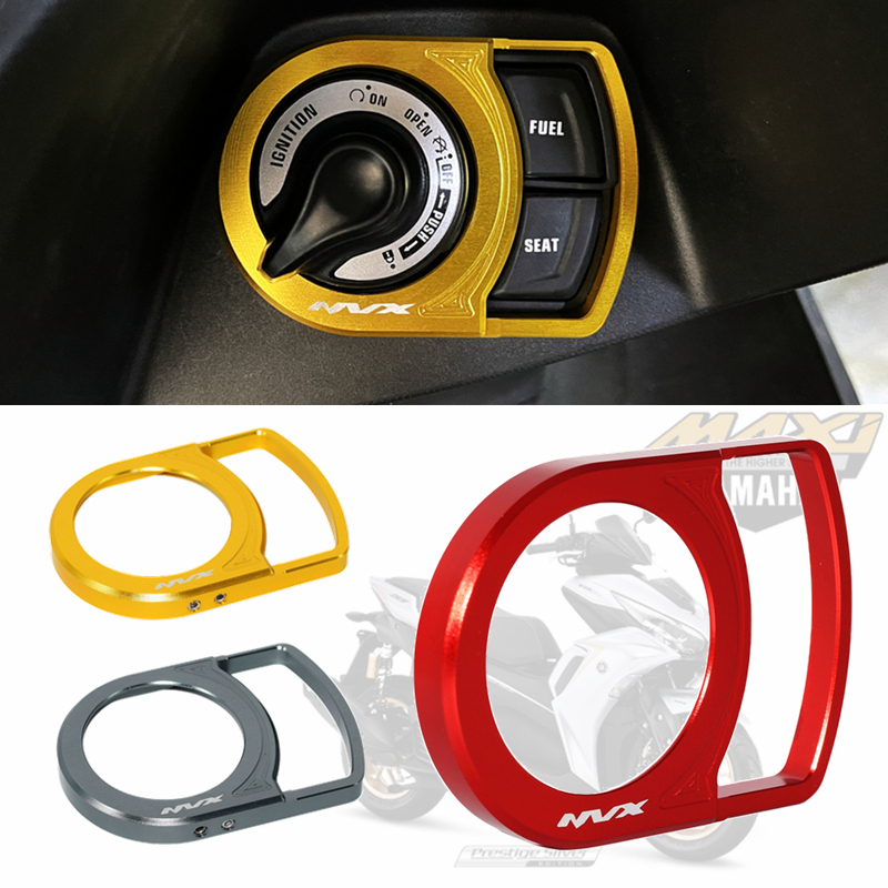 Chekis ดัดแปลงล็อคประตูไฟฟ้าตกแต่งฝาครอบอุปกรณ์ป้องกันกุญแจสําหรับ YAMAHA AEROX155 NVX155 NVX AEROX 