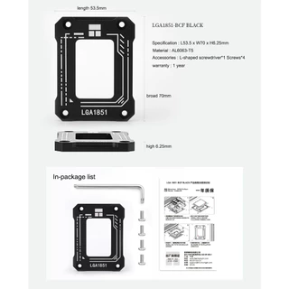 Thermalright LGA1851/LGA1700-BCF สีดํา CPU ดัด Corrector กรอบ Intel 12/13/14/15 Gen Anti-Bend Fixing Fixture Intel CPU Corrective Fixing Bracket LGA1851
