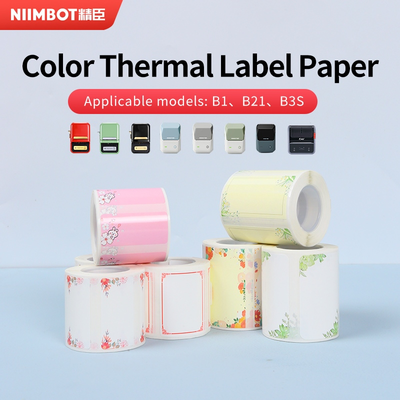 2 ม้วนอเนกประสงค์สีสันรอบงานแต่งงานสติกเกอร์ฉลากกันน้ําสําหรับ B1/B21/B3S เครื่องพิมพ์ฉลาก, ภาชนะบรรจุอาหารเครื่องเทศห้องครัวจัดระเบียบและจัดเก็บ