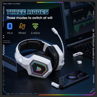 Onikuma GT806 Wireless Three Mode E-Sports Gaming Headset ไมโครโฟนแบบถอดได้ หูฟังเกมมิ่ง Bluetooth 5.3 / 2.4G / AUX