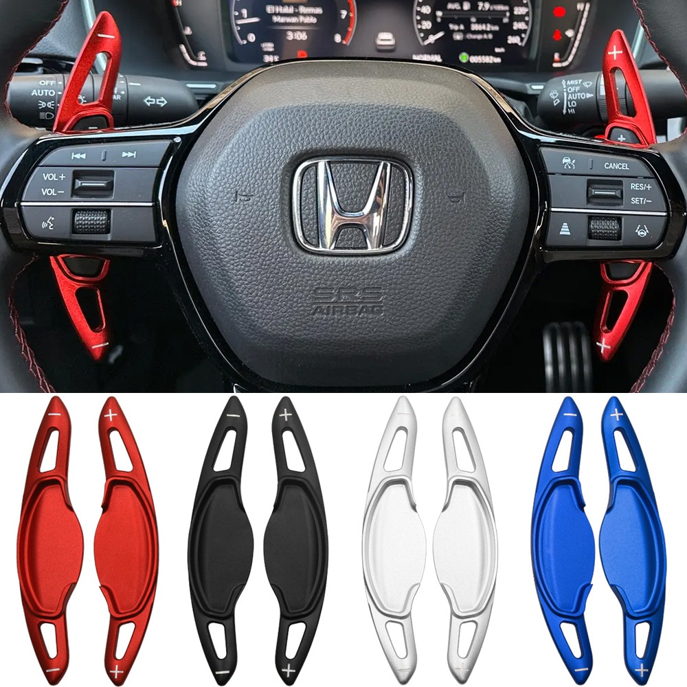 สําหรับ Honda Civic FE 2022 RS Sport Turbo Touring Stepwgn Spada 2023 Acura Integra พวงมาลัยรถ Paddle Shifter ขยายสติกเกอร์