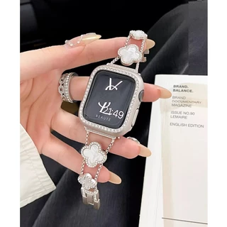 Clover Watch Strap For Redmi Watch 6 สาย Redmi Watch 5 Strap Bling สาย Redmi 6 Strap Diamond Redmi 5 Active สาย Redmi 5 Case Metal Redmi 4 เคส For Mi Band 9 Pro/Mi Band 8 Pro Redmi 5 lite PC Redmi 6 เคส