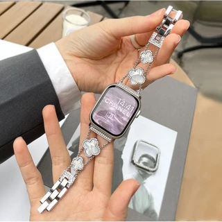 Clover Watch Strap For Redmi Watch 6 สาย Redmi Watch 5 Strap Bling สาย Redmi 6 Strap Diamond Redmi 5 Active สาย Redmi 5 Case Metal Redmi 4 เคส For Mi Band 9 Pro/Mi Band 8 Pro Redmi 5 lite PC Redmi 6 เคส