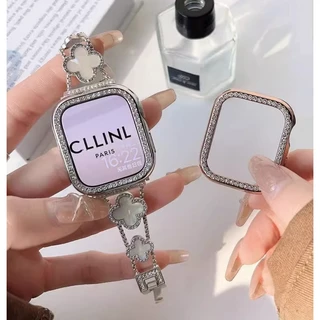 Clover Watch Strap For Redmi Watch 6 สาย Redmi Watch 5 Strap Bling สาย Redmi 6 Strap Diamond Redmi 5 Active สาย Redmi 5 Case Metal Redmi 4 เคส For Mi Band 9 Pro/Mi Band 8 Pro Redmi 5 lite PC Redmi 6 เคส