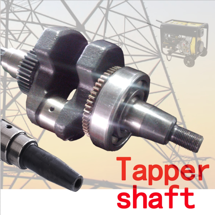 เพลาข้อเหวี่ยงเครื่องดีเซล Tapper เพลาโค้งสําหรับเครื่องกําเนิดไฟฟ้ารุ่น :170F/ 173F/178F/186F/186FA/188F/192F