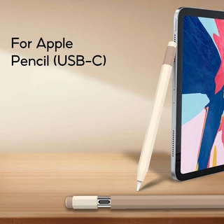 เคสสไตลัสดินสอสําหรับ Apple Pencil USB C ฝาครอบป้องกันปลอกซิลิโคนอ่อนนุ่ม