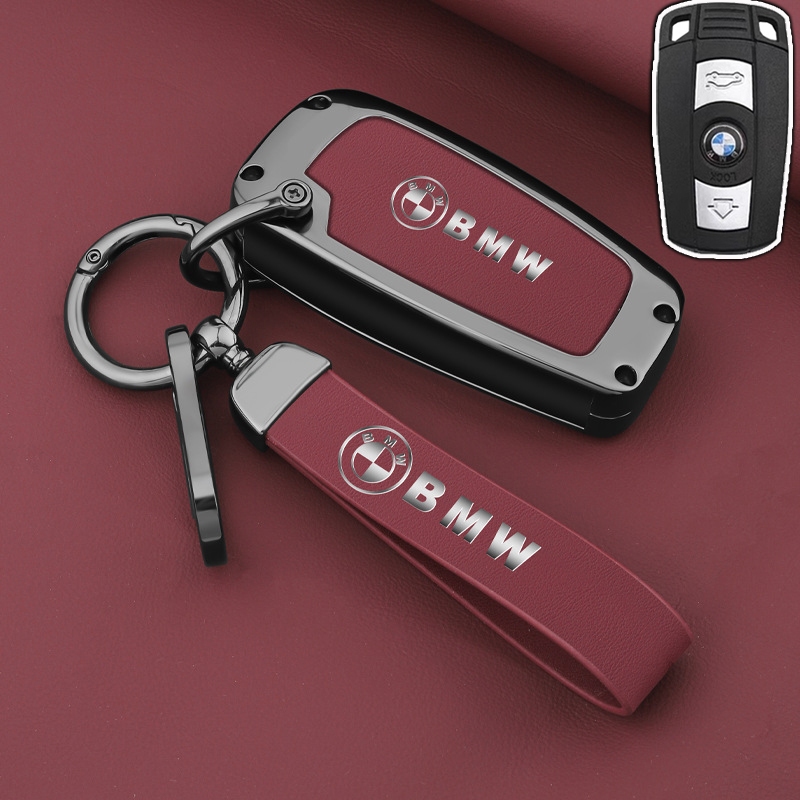 เคสรีโมตกุญแจรถยนต์  สําหรับ BMW 1 3 5 6 Series E60 E61 E70 E81 E87 E90 E91 E92 320 X1 X5 X6 Z4 ของแต่งรถยนต์ พวงกุญแจ 2