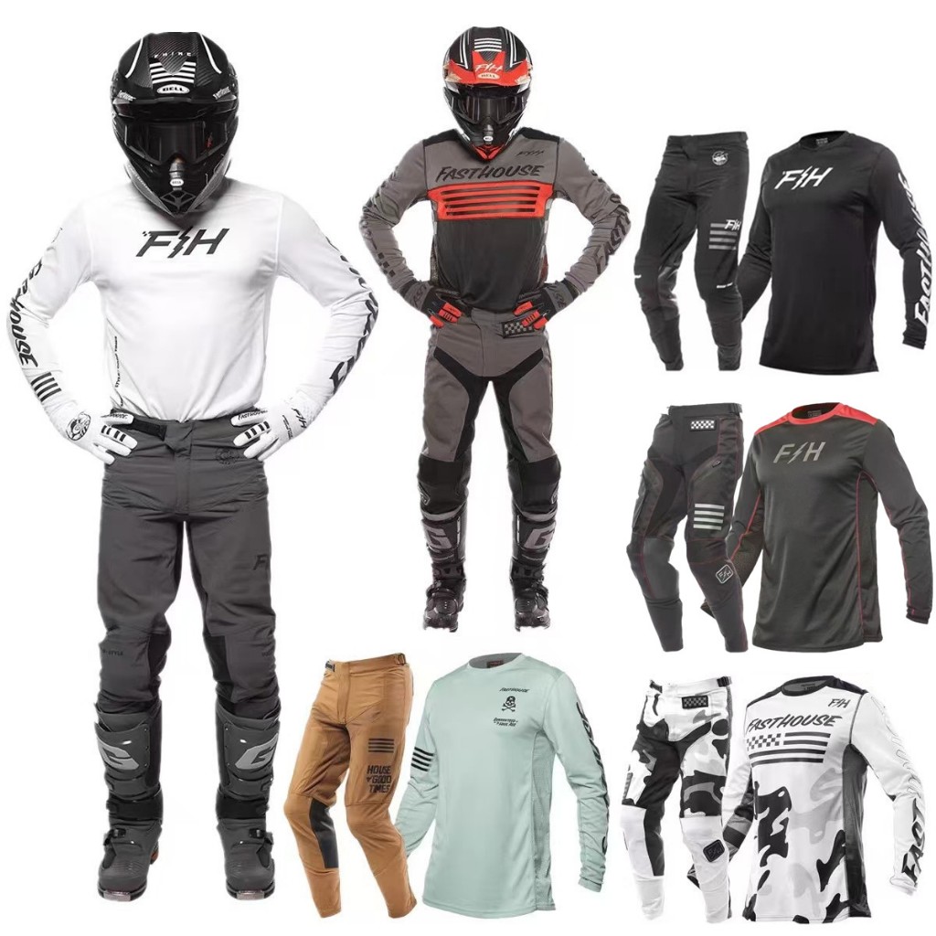 Fasthouse Jersey กางเกง Dirt Bike เสื้อผ้าสําหรับ Motocross Jersey กางเกงเสื้อผ้ารถจักรยานยนต์ Breathable MX Combo
