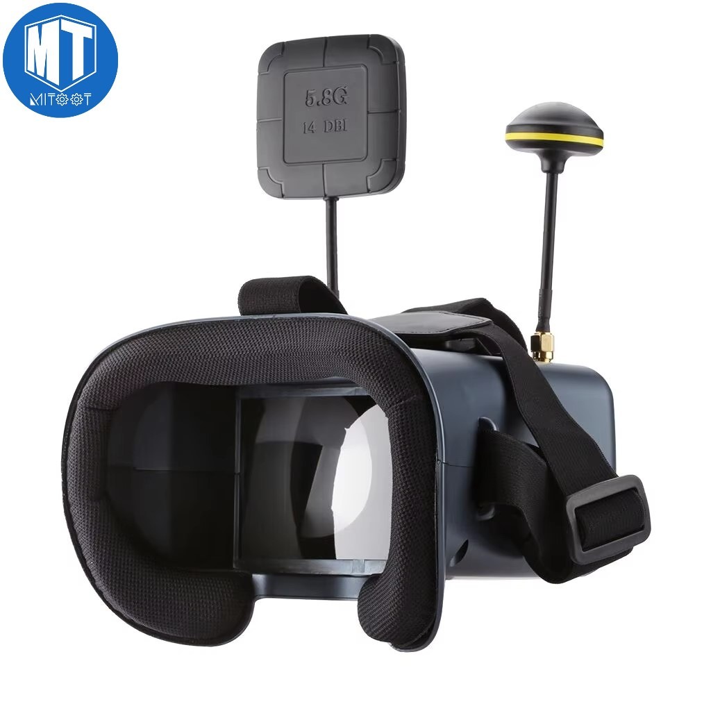 008d PRO FPV Goggle 5.8GHz 40ch ตัวรับสัญญาณ DVR 3.7 V/2000 mAh แบตเตอรี่ 4.3 นิ้ว HD LCD 16:9 สําหร