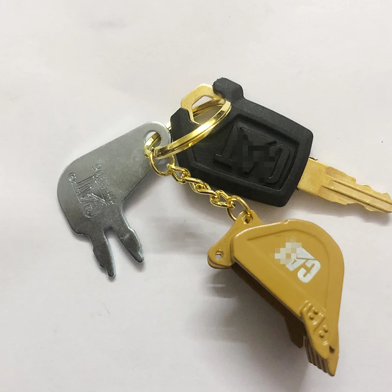 กุญแจจุดระเบิด 2 ชิ้นสําหรับรถขุด CATERPILLAR พร้อมพวงกุญแจรถขุด รหัส 8H5306 5P8500