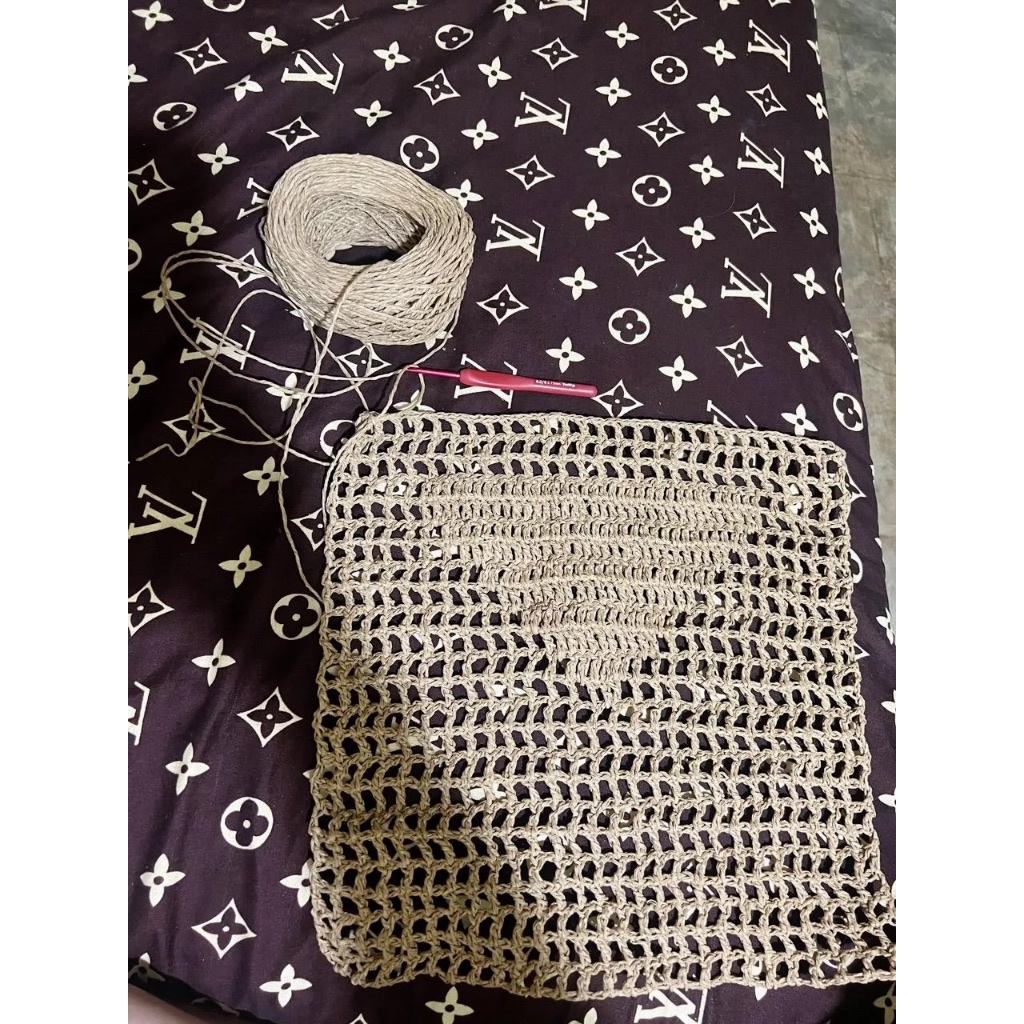 480 meters Raffia Straw Yarn  Loewe หมวกถักกระเป๋าเส้นด้ายถัก ไหมราเฟียถักกระเป๋า ถักหมวก ขนาด - รูปที่ 2