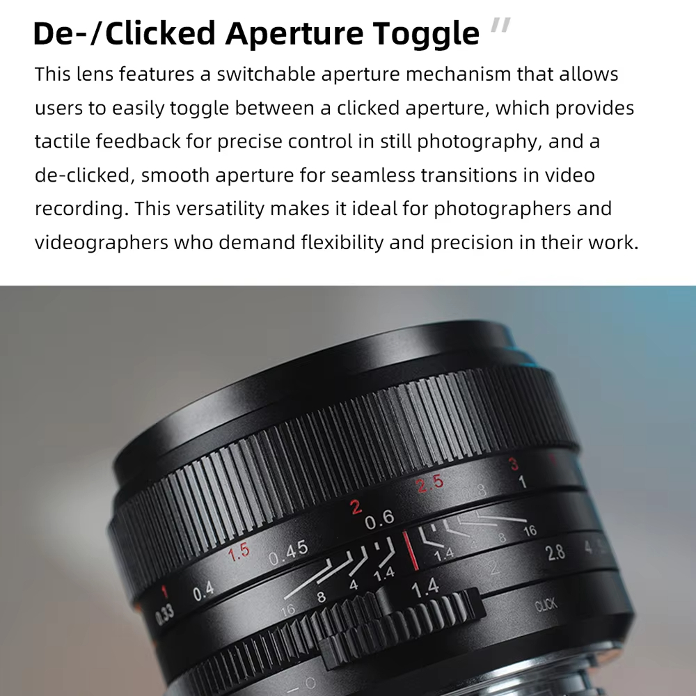 7artisans 35mm F1.4 III Full frame Manual focus prime เลนส์สําหรับ E/EOS-R/Z/L