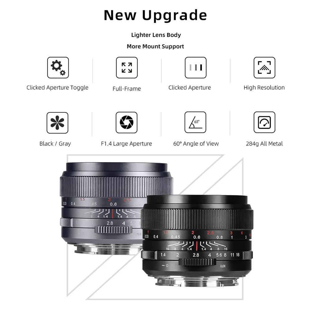 7artisans 35mm F1.4 III Full frame Manual focus prime เลนส์สําหรับ E/EOS-R/Z/L