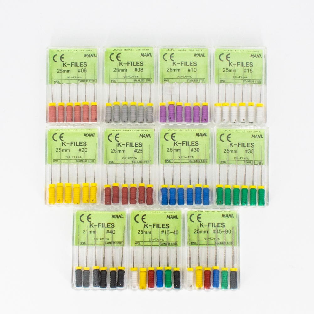 1 แพ็คทันตกรรม Endo Root K-File มือใช้ไฟล์ Endodontic เครื่องมือวัสดุสแตนเลส